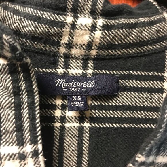 Madewell Flannel boyfriend Shirt Rutherford Plaid - Picture 3 of 5